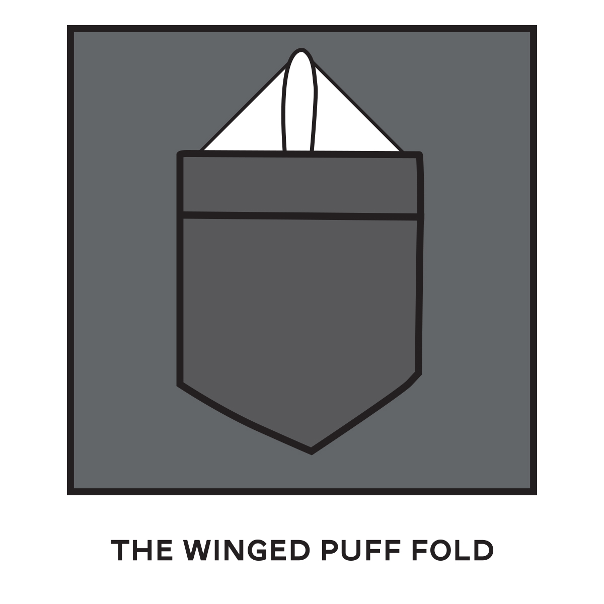 Pocket Square Winged Puff