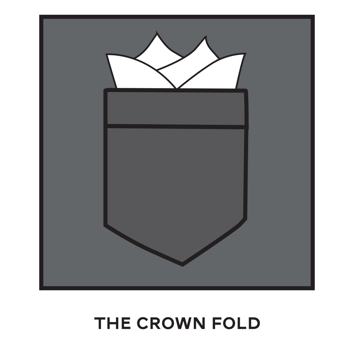 Pocket Square Crown Fold